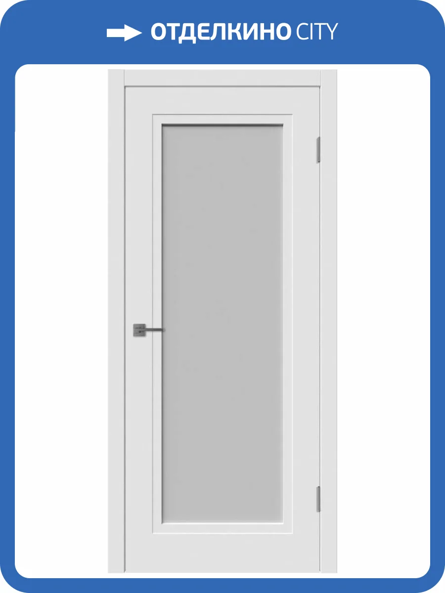 Межкомнатная дверь Владимирская Фабрика Дверей Flat 1 Polar стекло White Cloud 900x2000 фото 2