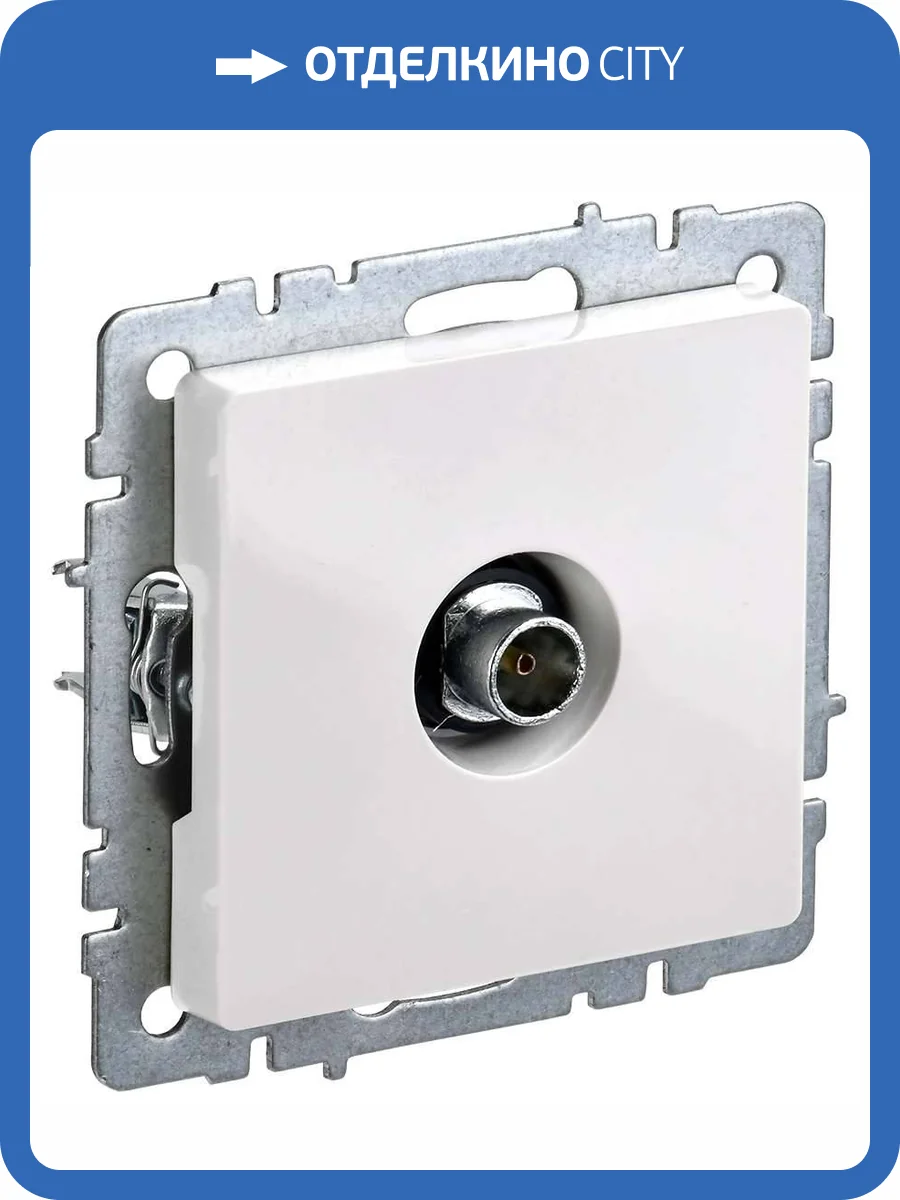 ТВ-розетка оконечная IEK Brite BR-A10-O-K01 белый фото 5