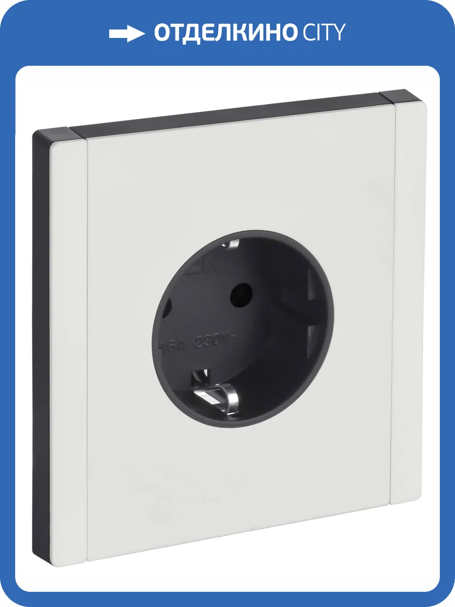 Розетка 1-местная с заземлением IEK Forte&Piano FP-R11-16-1-M-K01 белый фото 2