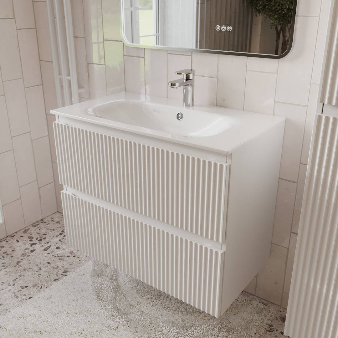 Тумба с раковиной Terminus Sicilia SIC10802900301O белый, 80x62