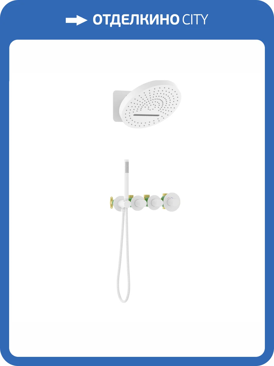 Душевая система Timo Saona SX-2329/16SM с термостатом, белый матовый фото 4