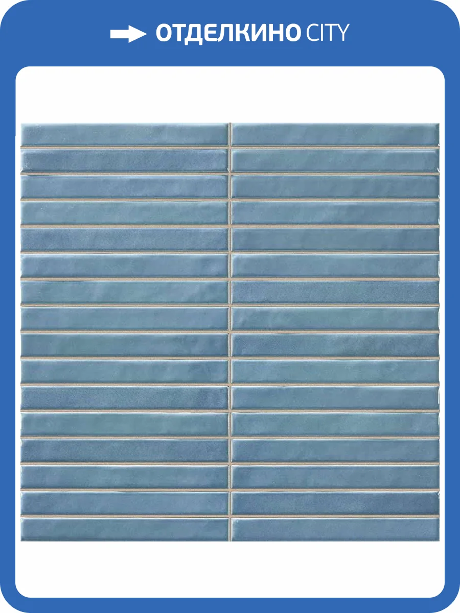 Керамическая плитка La Platera Kromo Pencil Teal 35x35 фото 2