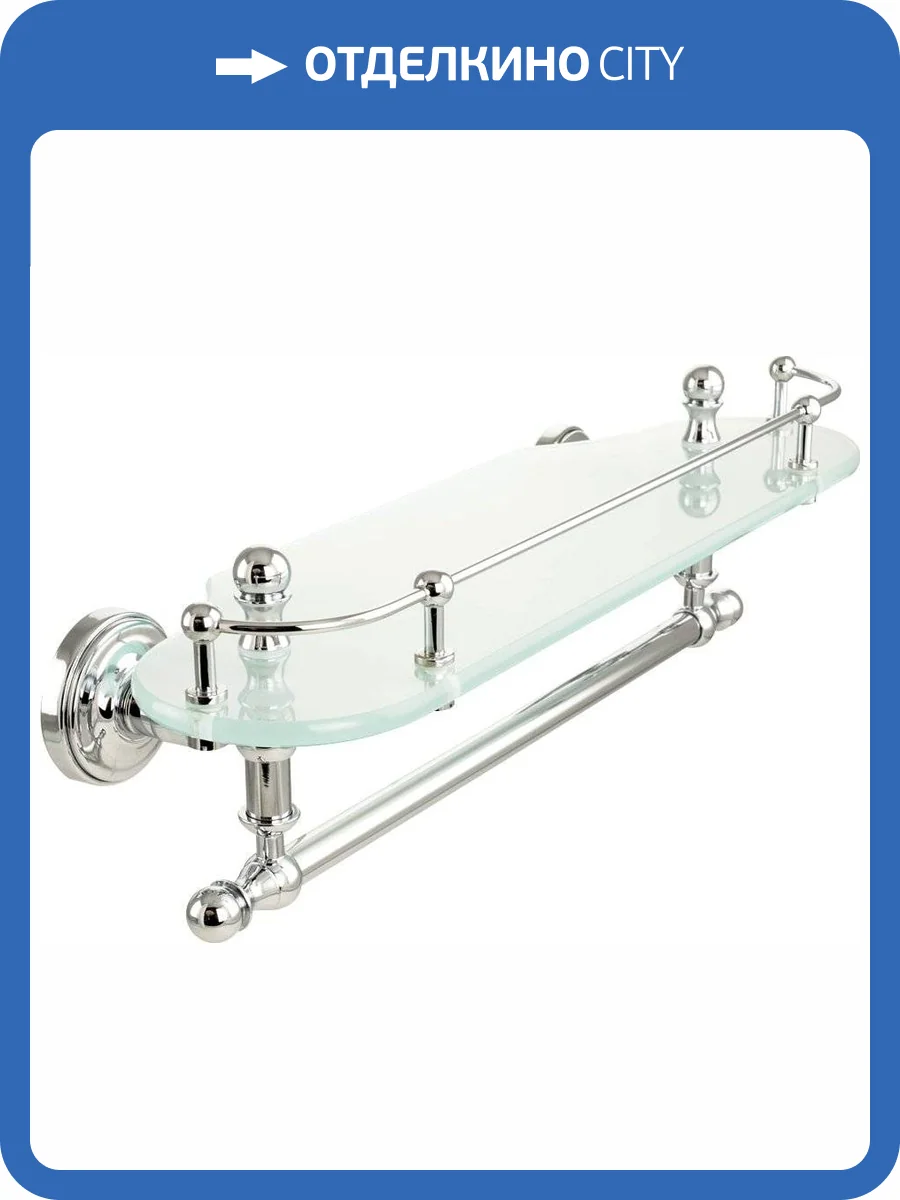 Полка Migliore Mirella 17248 с полотенцедержателем, хром фото 3