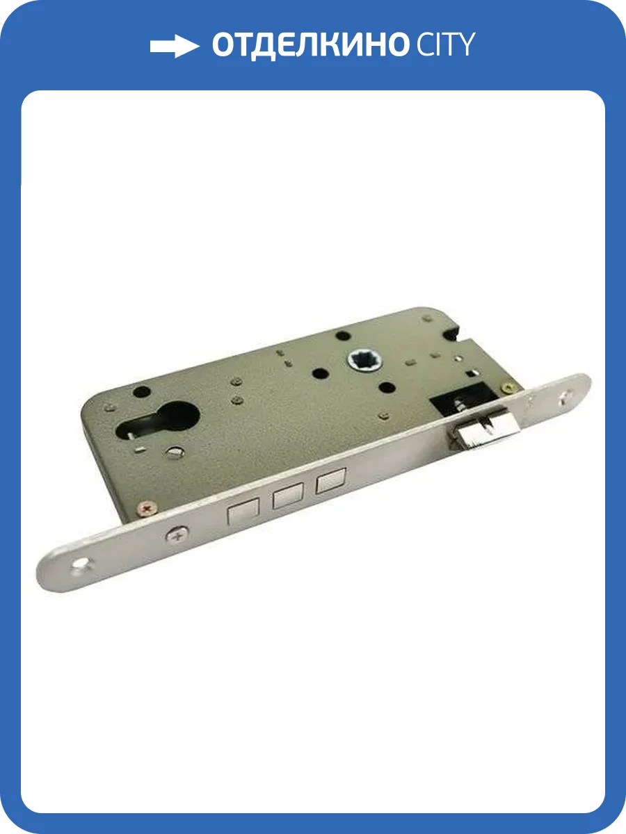 Замок Morelli OL03 SN никель матовый, под цилиндр с тремя ригелями фото 3