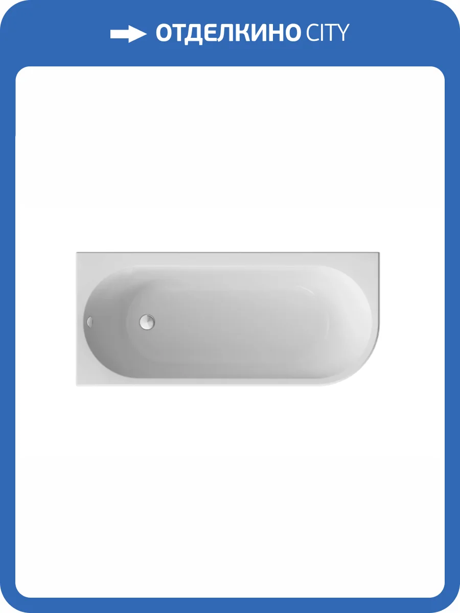 Акриловая ванна Creto Melissa 32-17075L левая, белая, без каркаса, 170x75 фото 6