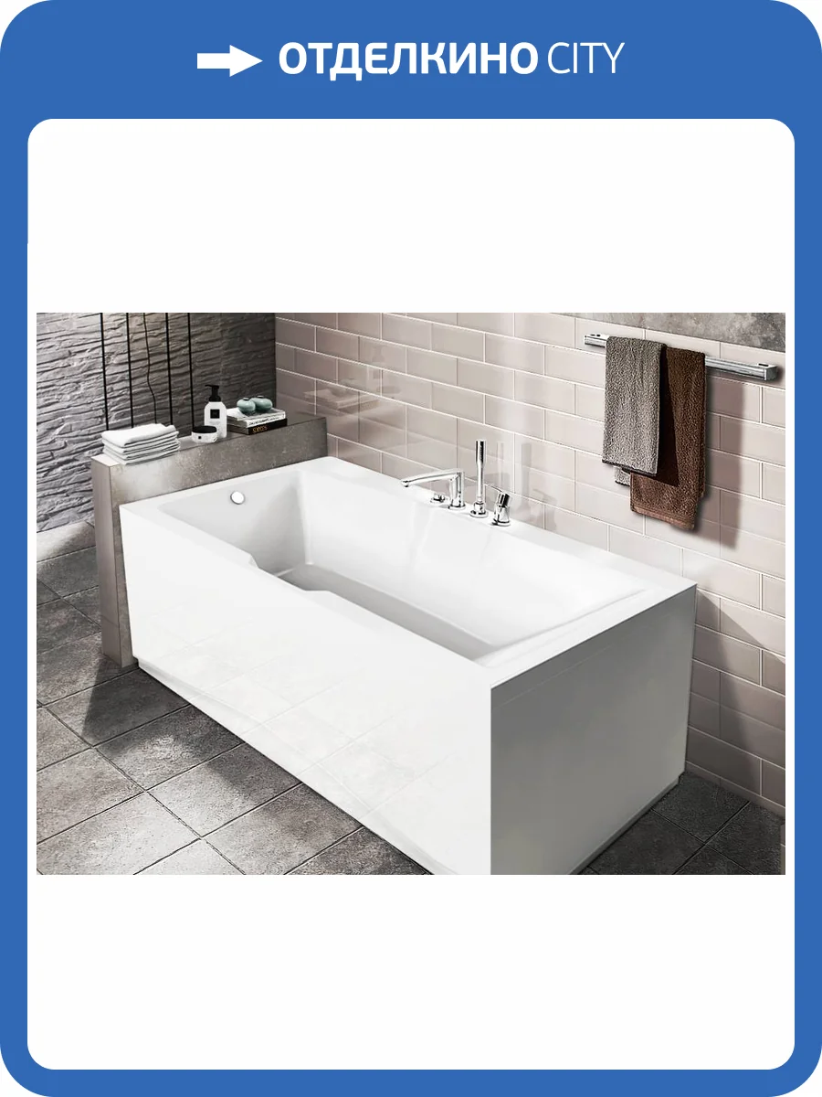 Акриловая ванна Relisan Eco Plus Темза Гл000025013 без каркаса, 190x100 фото 6