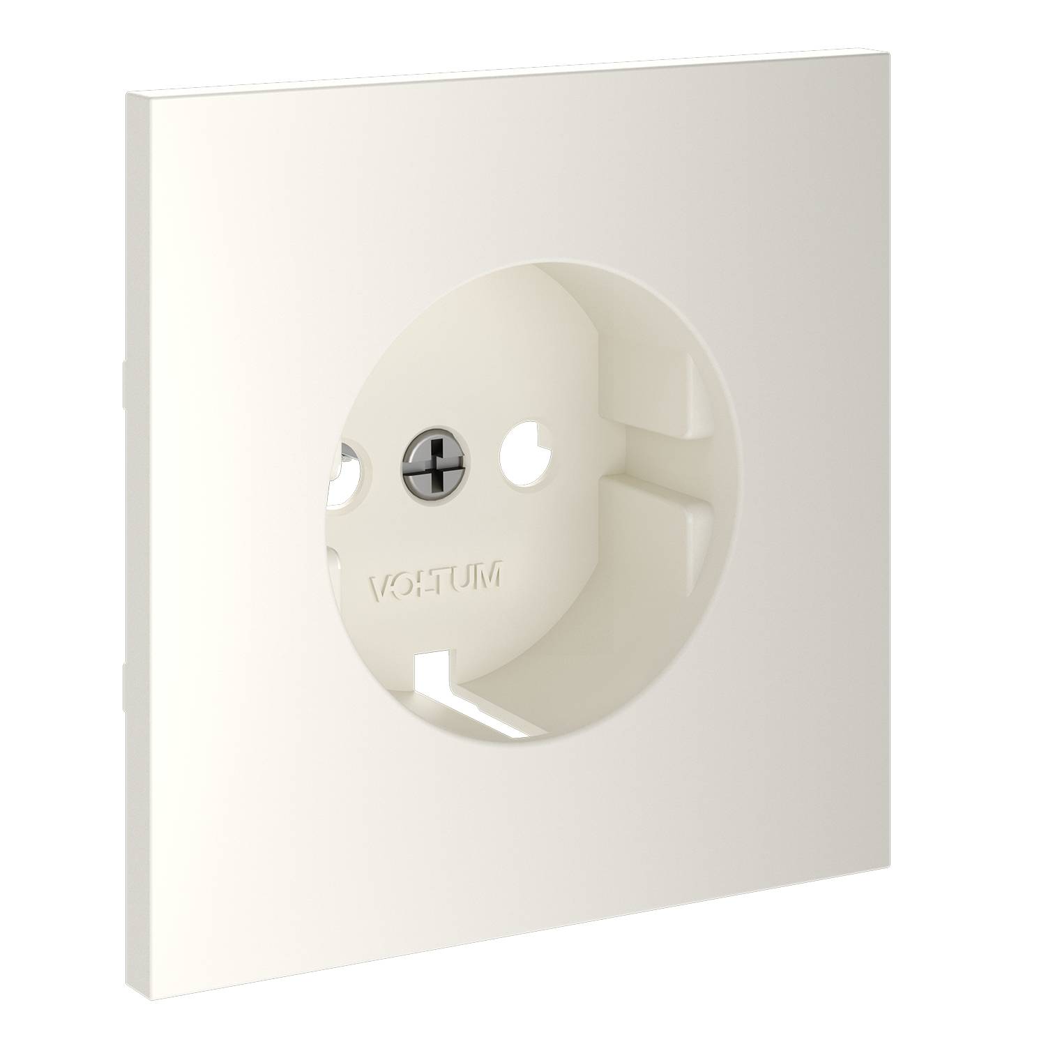 Лицевая панель для розетки с заземлением Voltum S70 VLS000613 хлопок