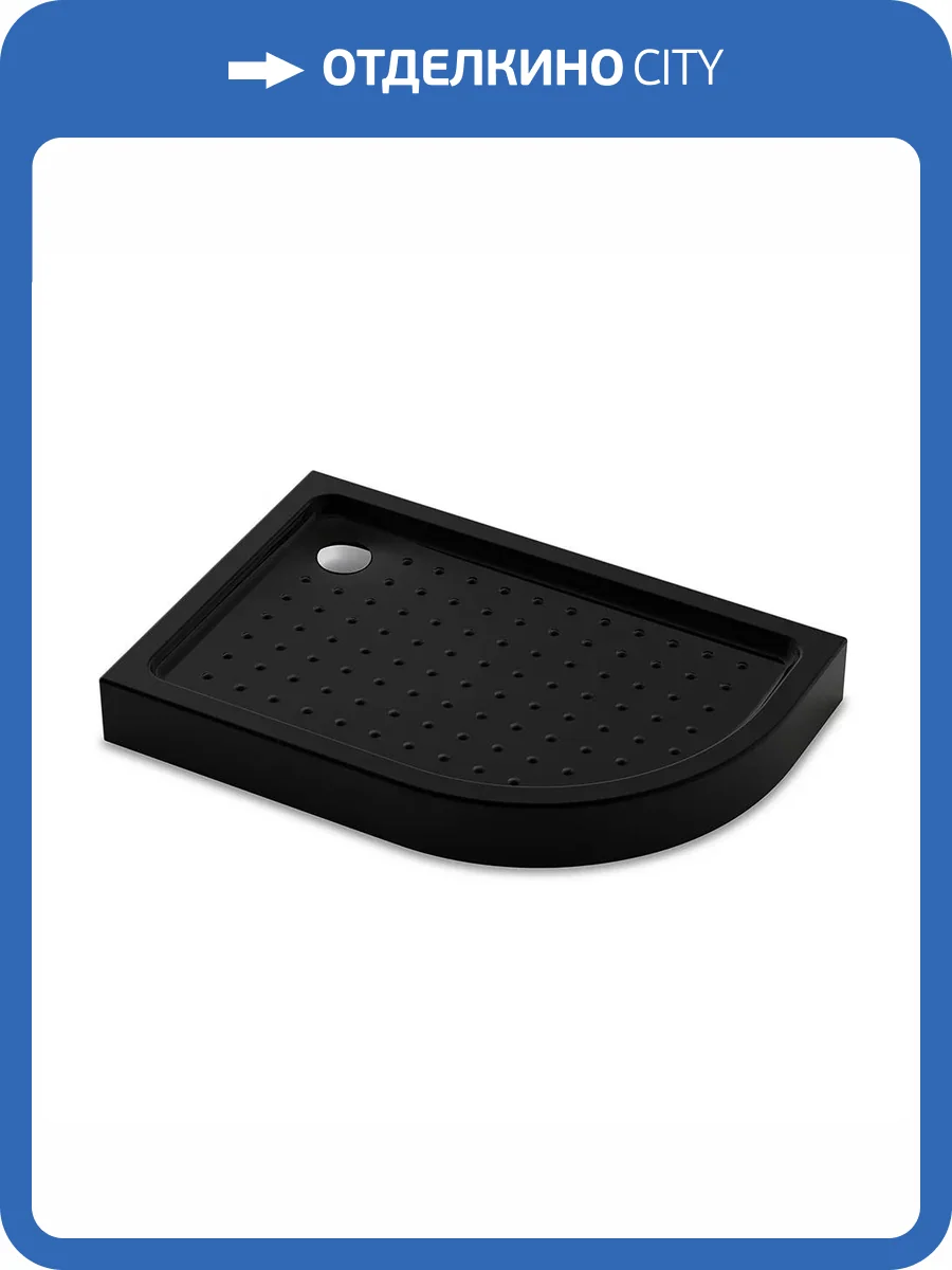 Душевой поддон Veconi Tezeo Acrylic TZ-55LB 100x80x15 черный фото 3