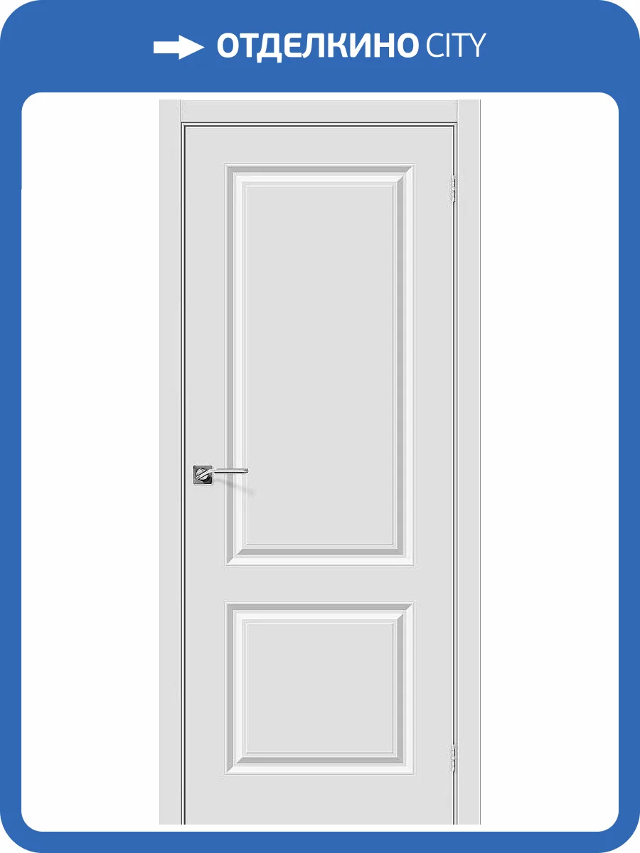 Межкомнатная дверь Bravo 105-0583 Скинни-12 П-23 Белый 190x55 фото 2