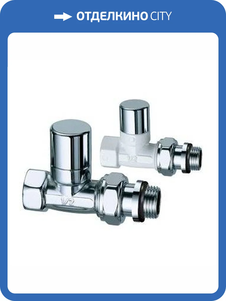 Вентиль FAR запорный прямой, серебрянное покрытие /белая эмаль, 1/2 ВР, EPDM фото 2