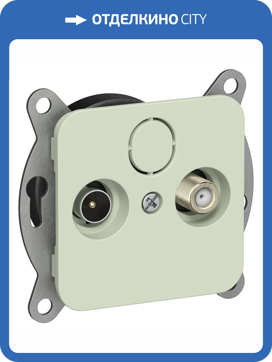 ТВ-розетка TV+SAT оконечная IEK Flite FI-AF23-O-K92 панг фото 2