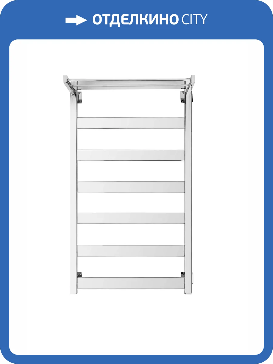 Полотенцесушитель водяной Secado Комано 4603759400761 1 СП 100x50, хром, с комплектом подключения фото 3