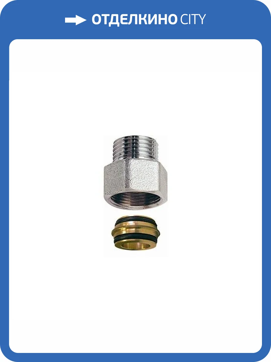 Переходник FAR с М24x19 на 1/2 внутренняя-наружная резьба, хромированная латунь фото 2
