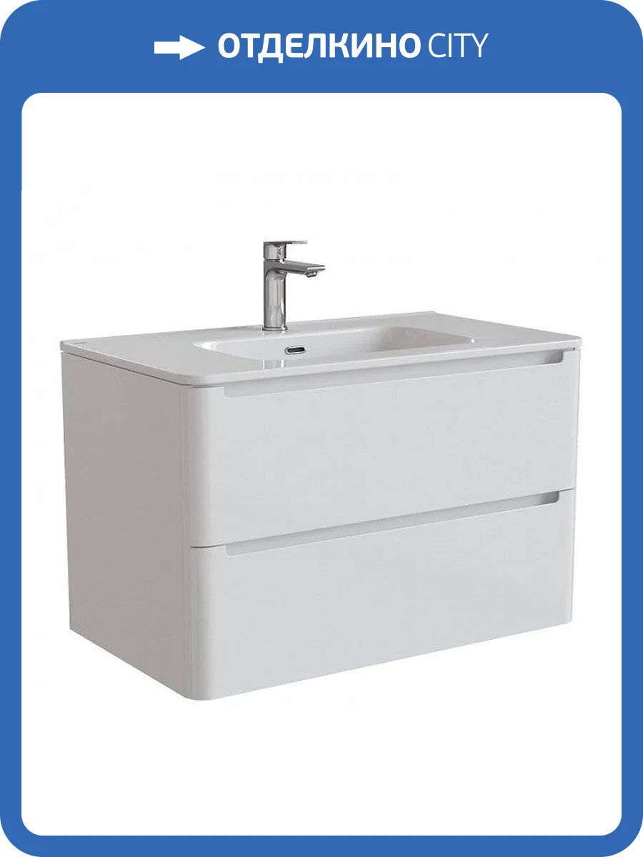 Тумба с раковиной Iddis Edifice 80 EDI80W0i95K подвесная, белый фото 4