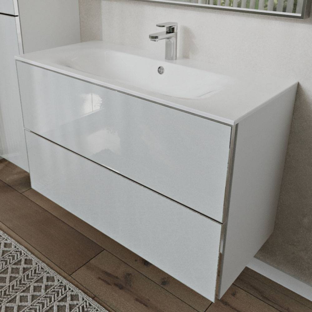 Тумба с раковиной Terminus Vega VEG101002900301OSL белый, 100x62