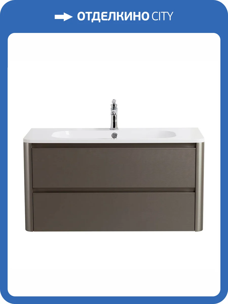 Тумба под раковину Cezares RELAX-1000-2C-SO-SAT-P Сатин, 99.6x47.7x50 фото 3