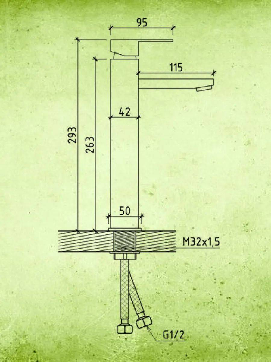 Смеситель для раковины Watersense Eva W00342 черный матовый фото 4
