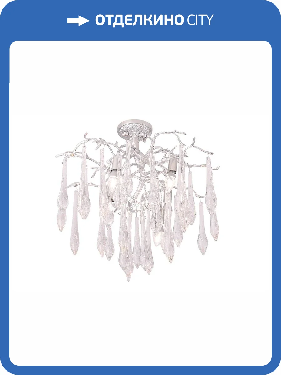 Люстра Crystal Lux Reina Pl5 D600 Silver Patina фото 4