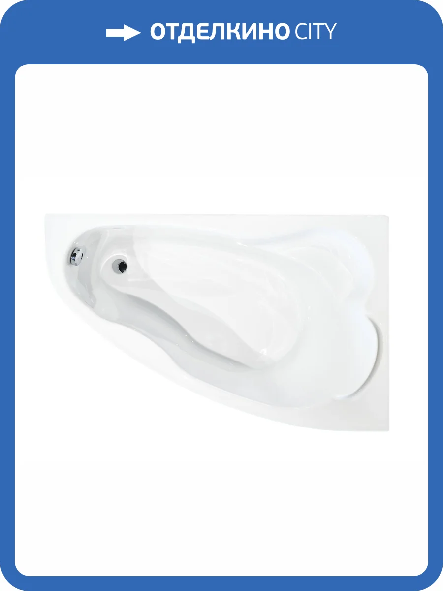 Акриловая ванна Creto Glaze 16-14090R правая, белая, без каркаса, 140x90 фото 10