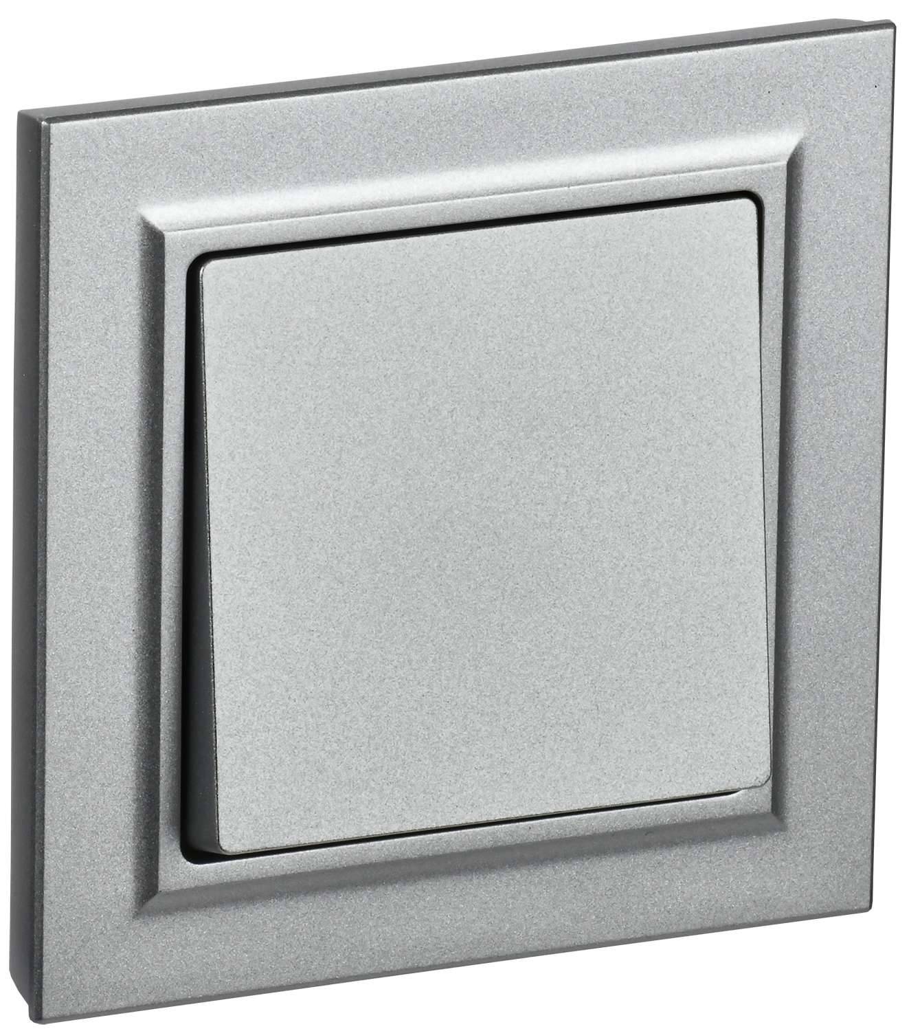 Выключатель 1-клавишный IEK Brite BR-V10-0-10-K47-F алюминий