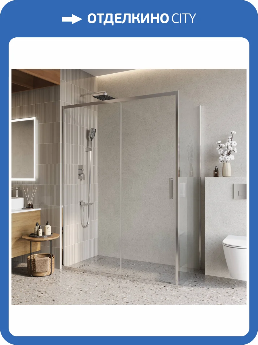 Душевой уголок Belbagno LUCE-AH-1-150/80-C-Cr профиль хром, стекло прозрачное, 150x80x195 фото 7