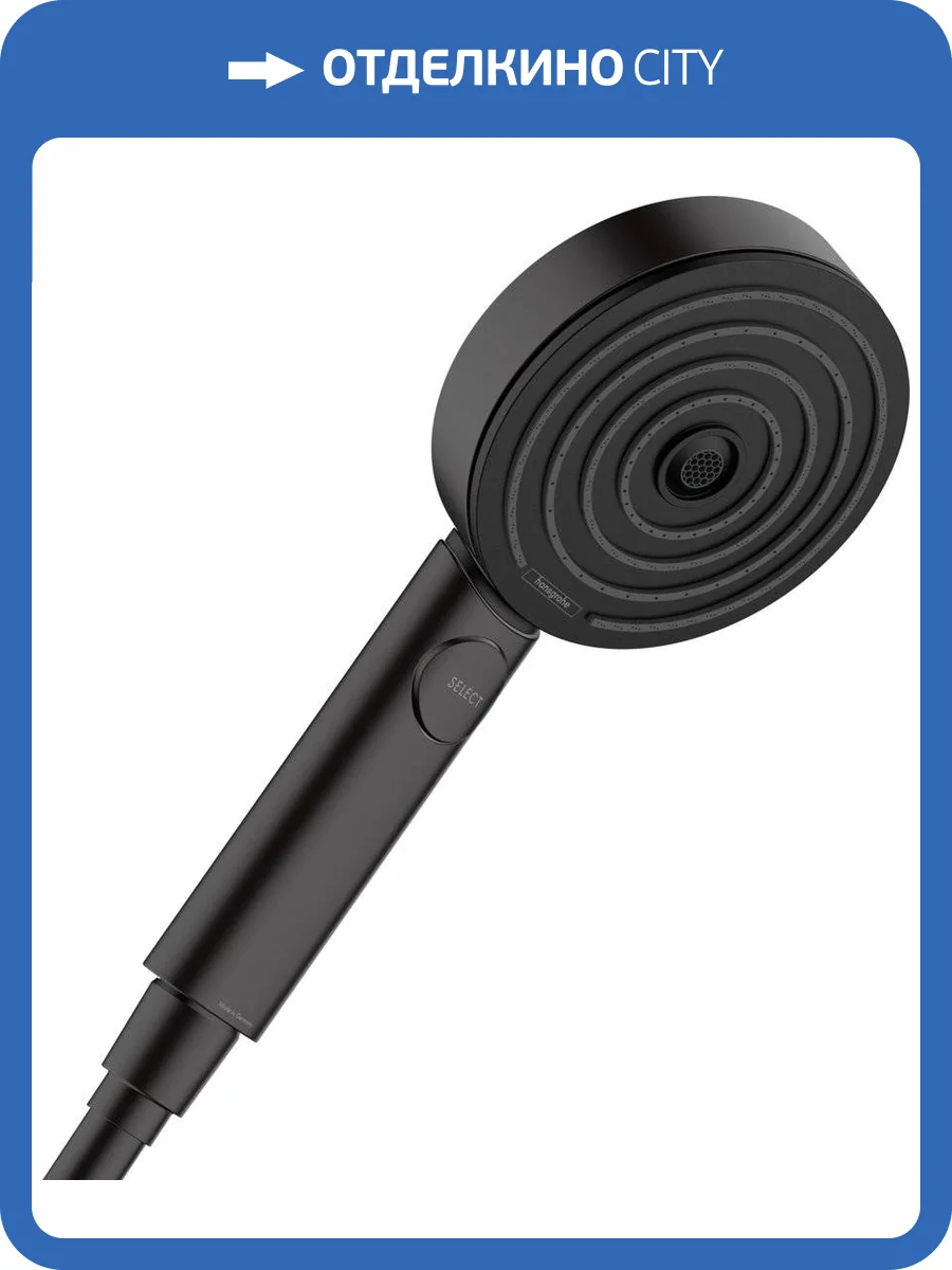 Лейка для душа Hansgrohe Pulsify 24100670 105 3jet, черная матовая фото 4
