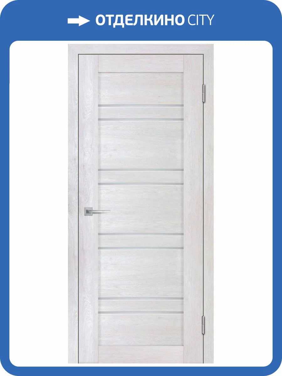 Межкомнатная дверь Деко 19 3D, остеклённая, жемчужный 700x2000 фото 2