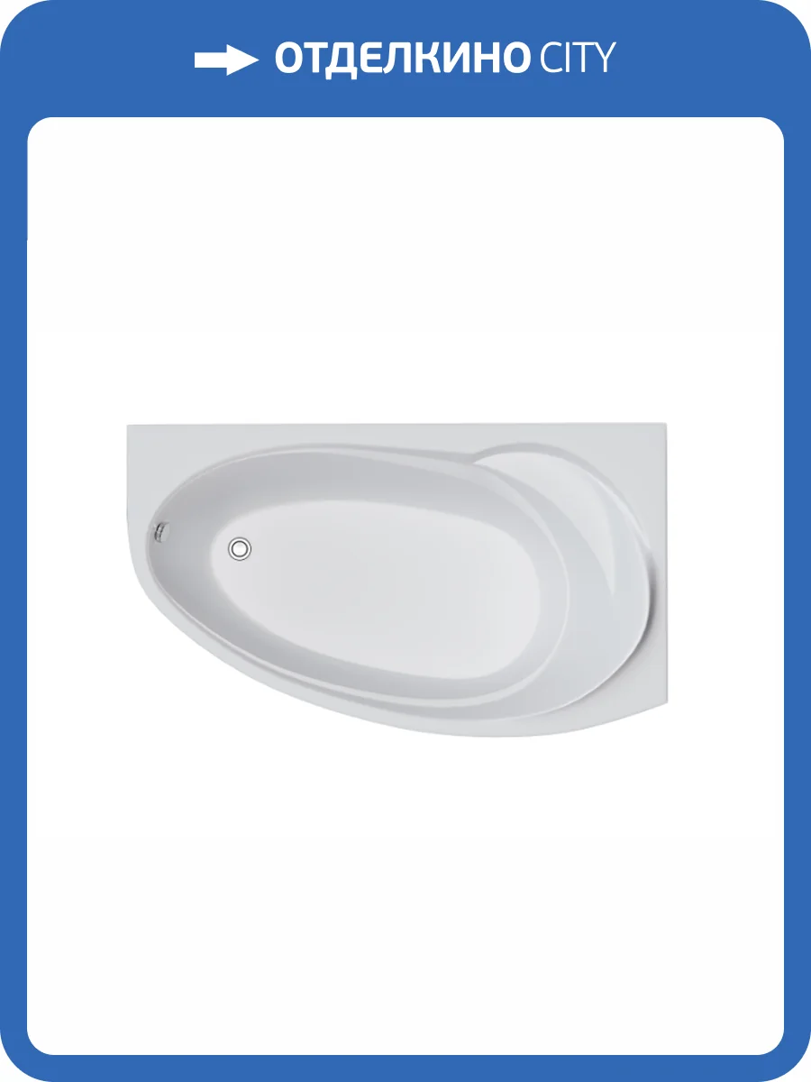 Акриловая ванна Creto Juliya 31-16095R правая, белая, без каркаса, 160x95 фото 6