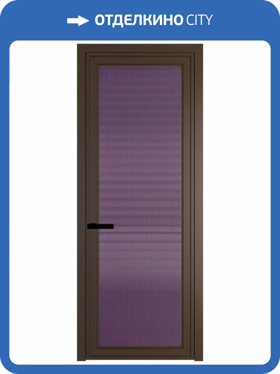 Межкомнатная дверь Profil Doors 1 AGP цвет профиля Деорэ, стекло безопасное 6 мм мору фиолетовое 700x2000 фото 2