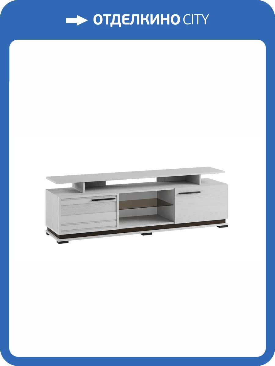 Тумба для ТВ динная Домани Модена 00-00027143  МТ-2 ясень анкор светлый/венге фото 2