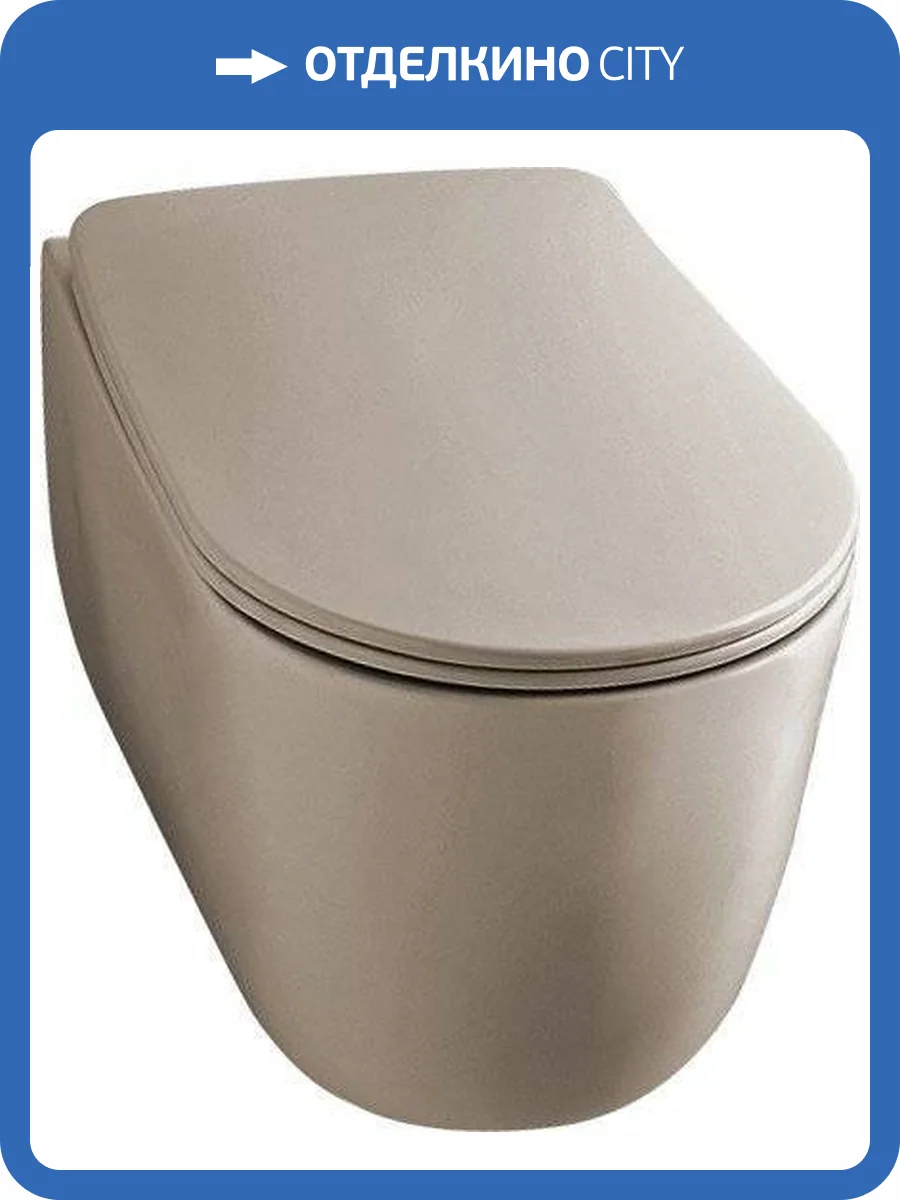 Чаша для унитаза Kerasan Nolita 531481 nocciola mat без сиденья фото 5