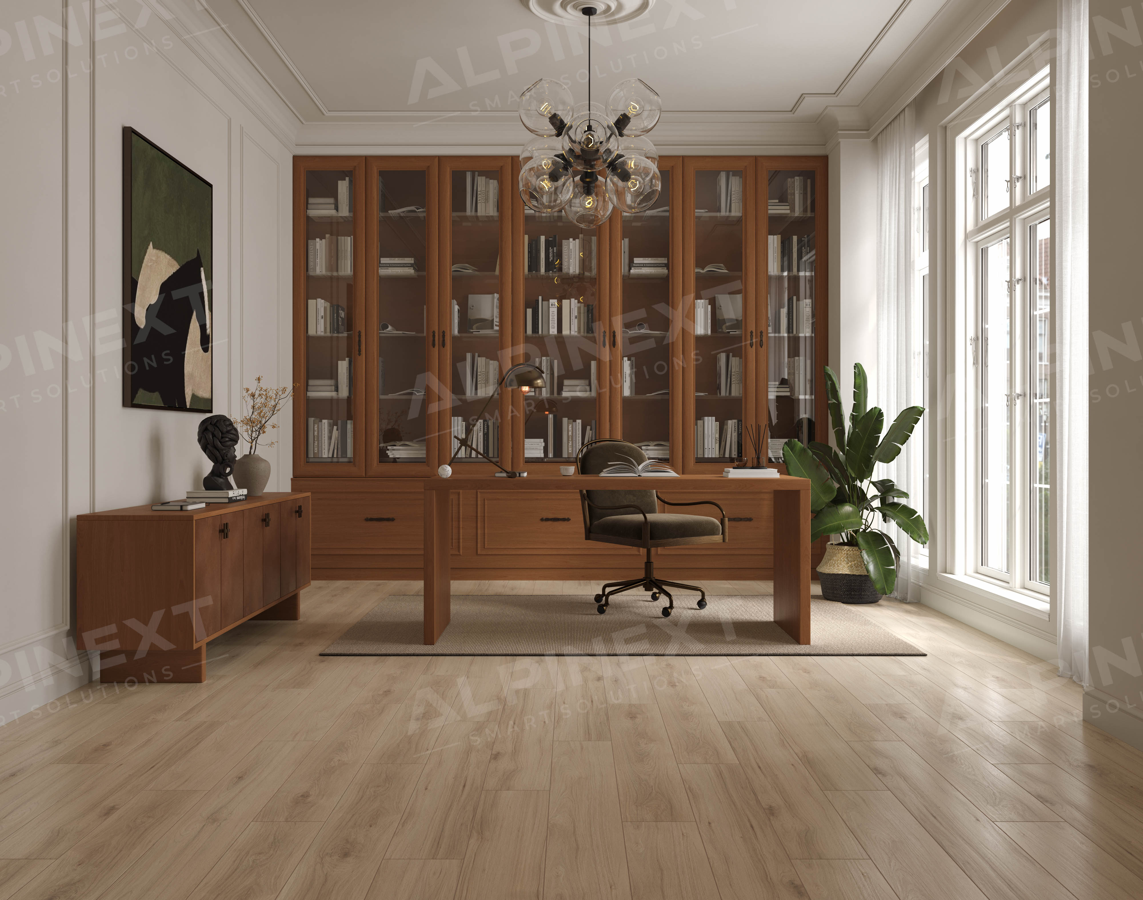 Ламинат Alpinext Quick Style 8/33 4V LF601-04 Дуб натур светлый 1218x198 фото 3