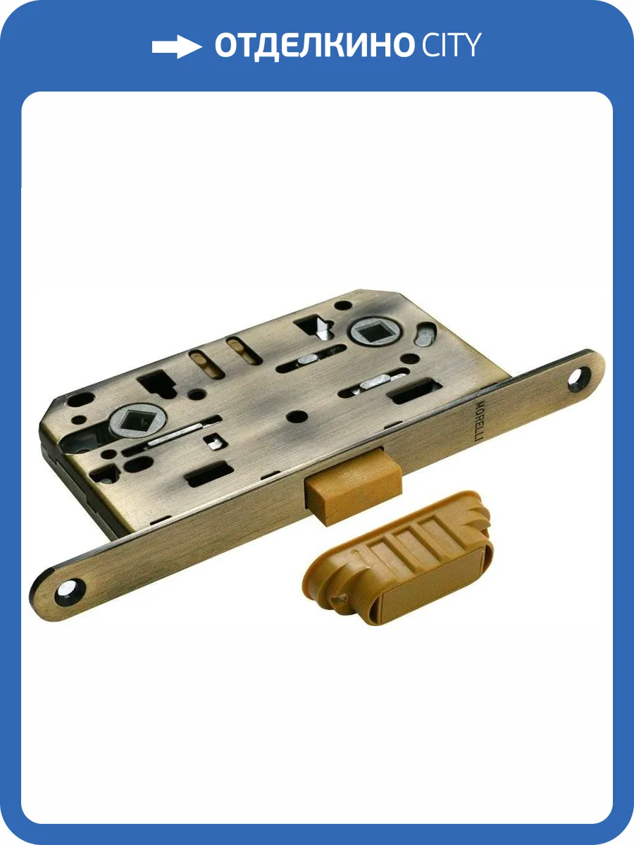 Защелка Morelli TWICE M1885 AB античная бронза, магнитная фото 3