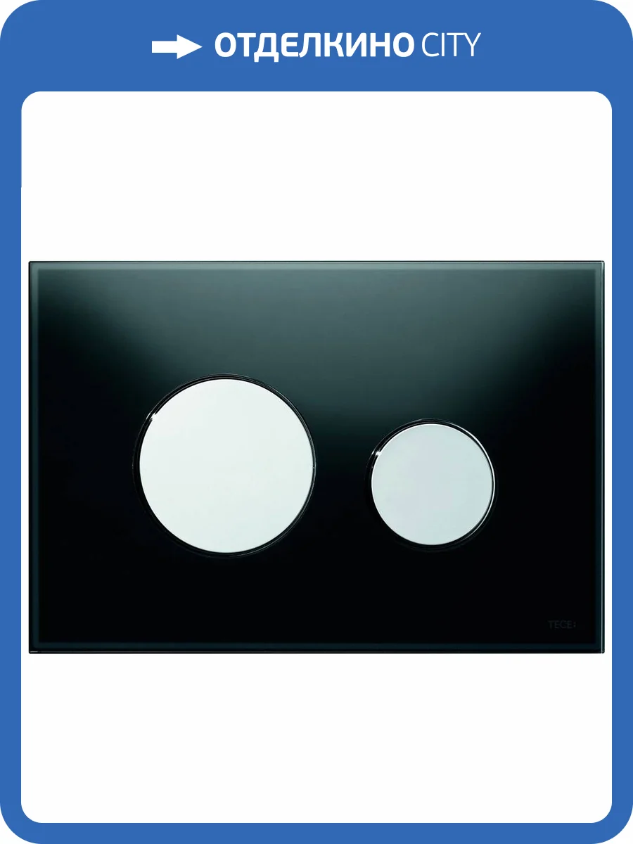 Кнопка смыва TECE Loop 9240656 черное стекло, кнопка хром фото 5