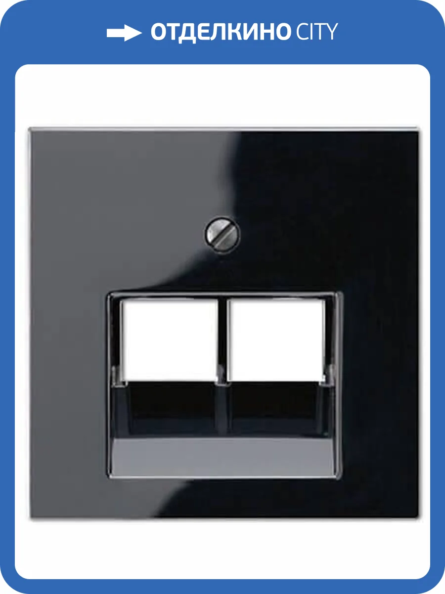 Накладка 2-ой розетки UAE Jung A 500 черная A569-2BFPLUASW фото 2