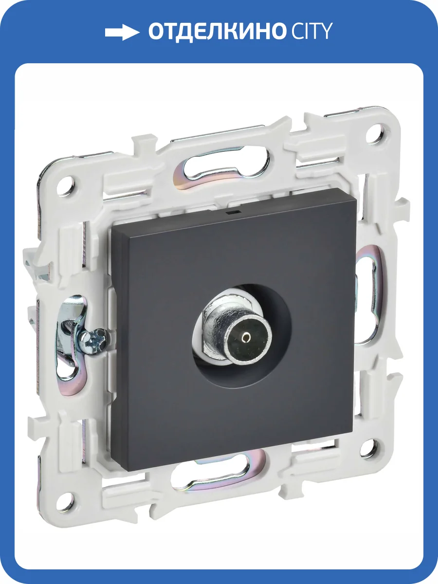 ТВ-розетка оконечная IEK Skandy SK-A10-O-K48 титан фото 3