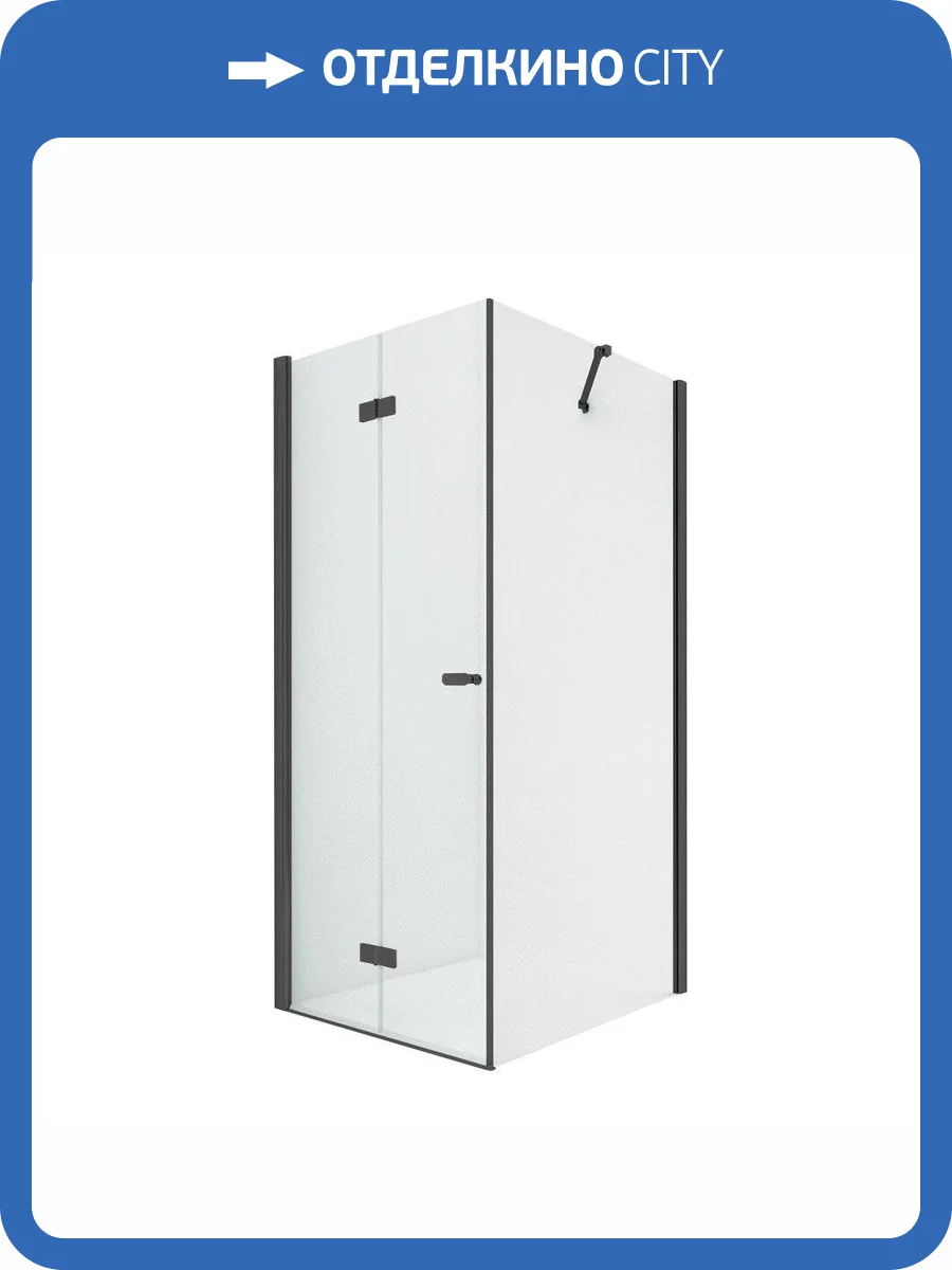 Душевое ограждение NEW TRENDY NEW SOLEO BLACK складные двери L 90x70x195 D-0235A/D-0113B (черный) фото 8