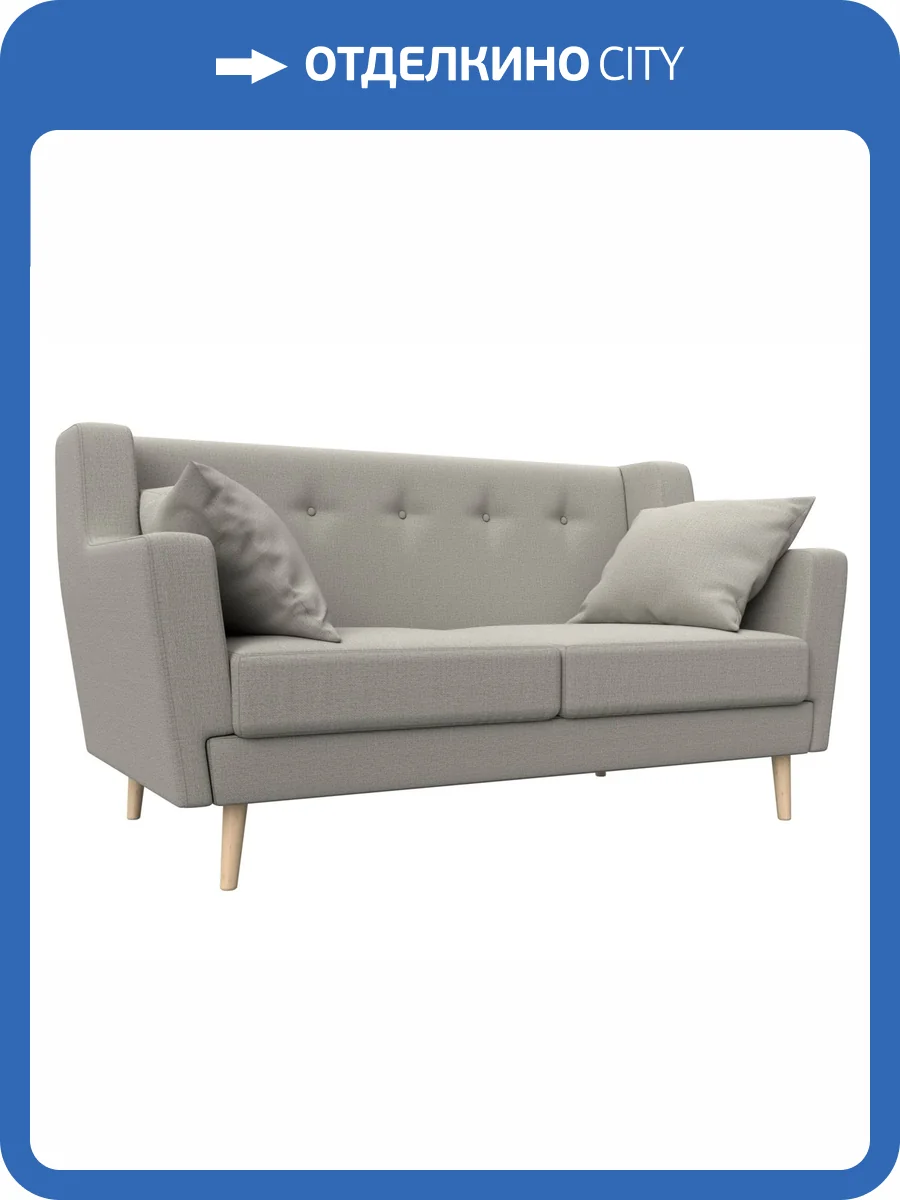 Кухонный прямой диван Лига Диванов Брайтон 2 123757 амур бежевый фото 7