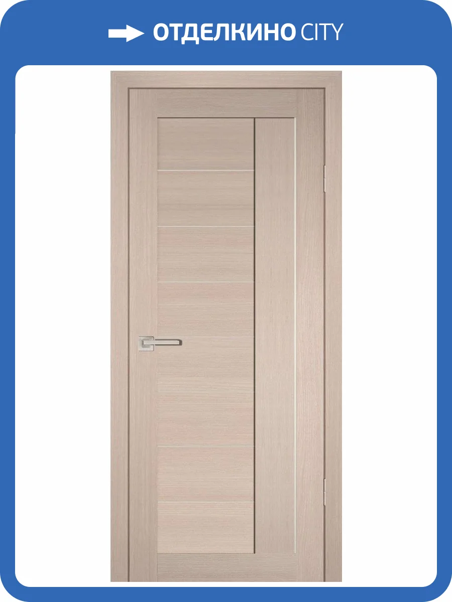 Межкомнатная дверь Profilo Porte экошпон PS-17, остеклённая, капучино мелинга 600x2000 фото 2