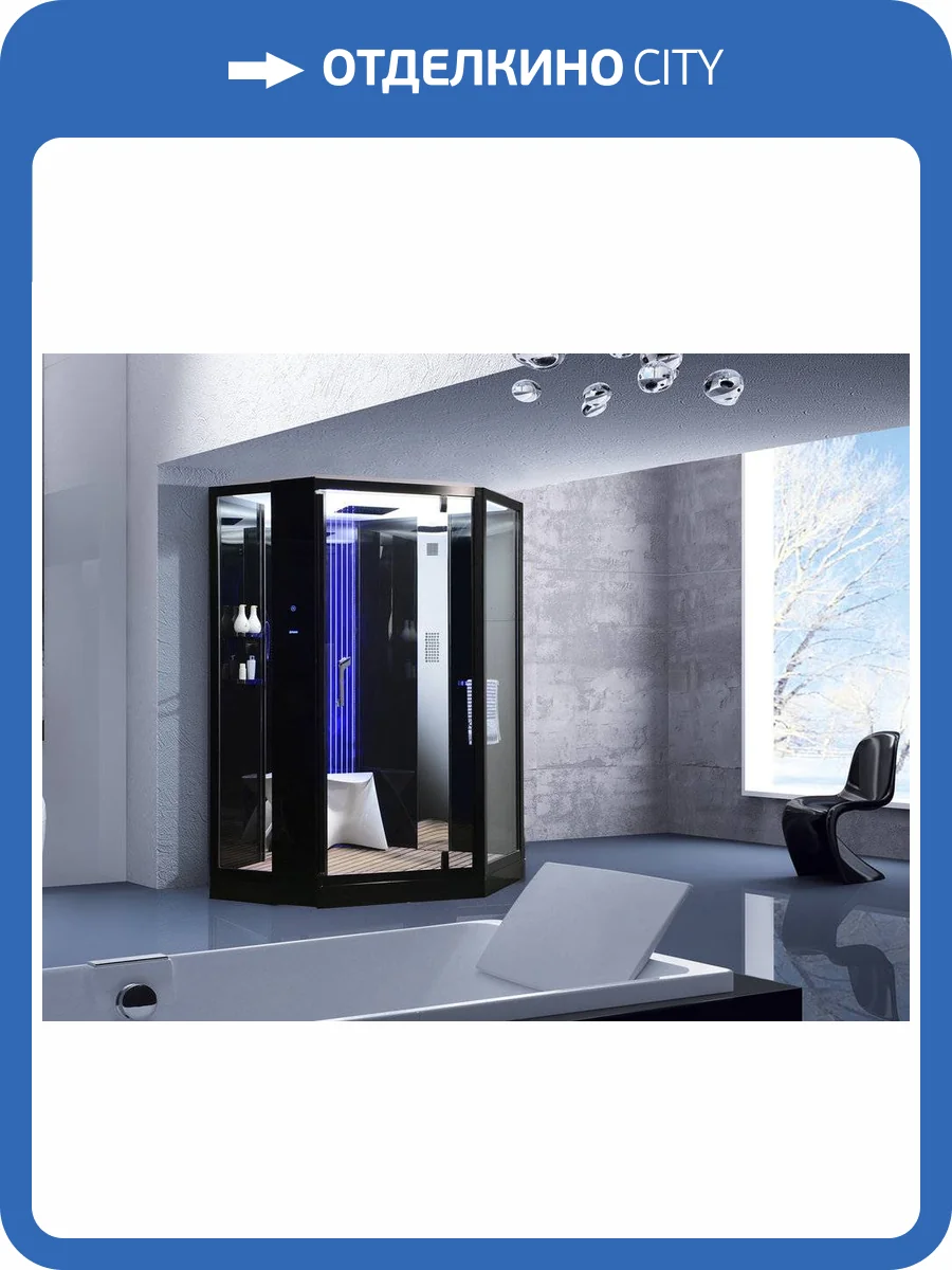 Душевая кабина Orans 89106B0LH черный, 130x130x220 фото 11