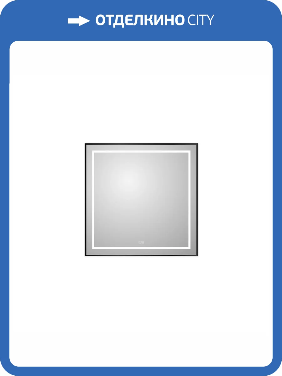 Зеркало BelBagno SPC-KRAFT-900-800-LED-TCH-WARM-NERO с подсветкой и подогревом, Черный фото 7