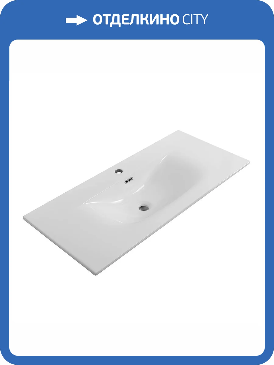 Раковина BelBagno BB-8099-3-100 100 см, белая глянцевая фото 5