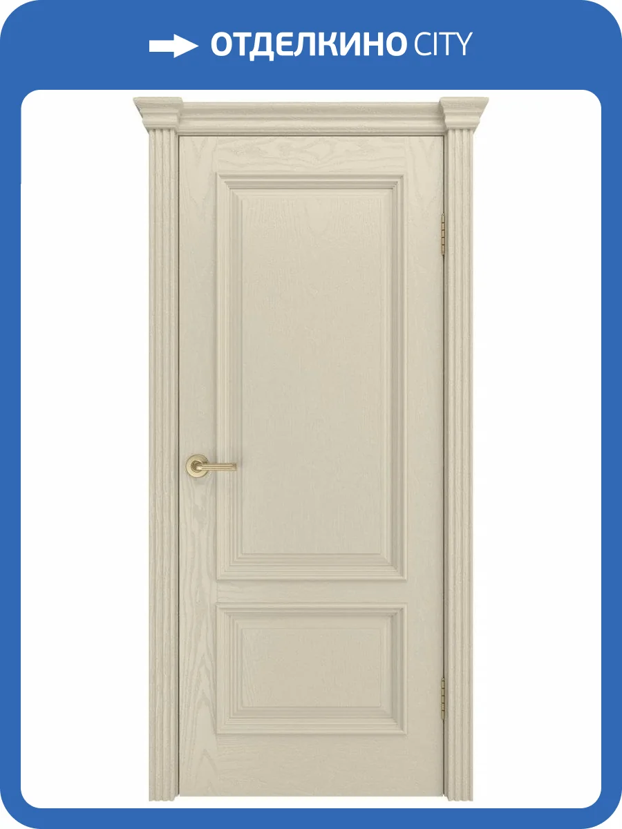 Межкомнатная дверь шпон Текона ФРЕЙМ 07, глухая, крем 600x2000 фото 2