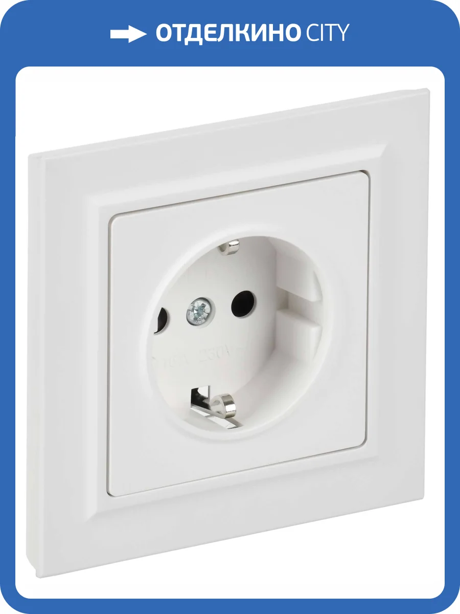 Розетка 1-местная с заземлением и шторками IEK Brite BR-R14-16-K91-F арктический белый фото 7