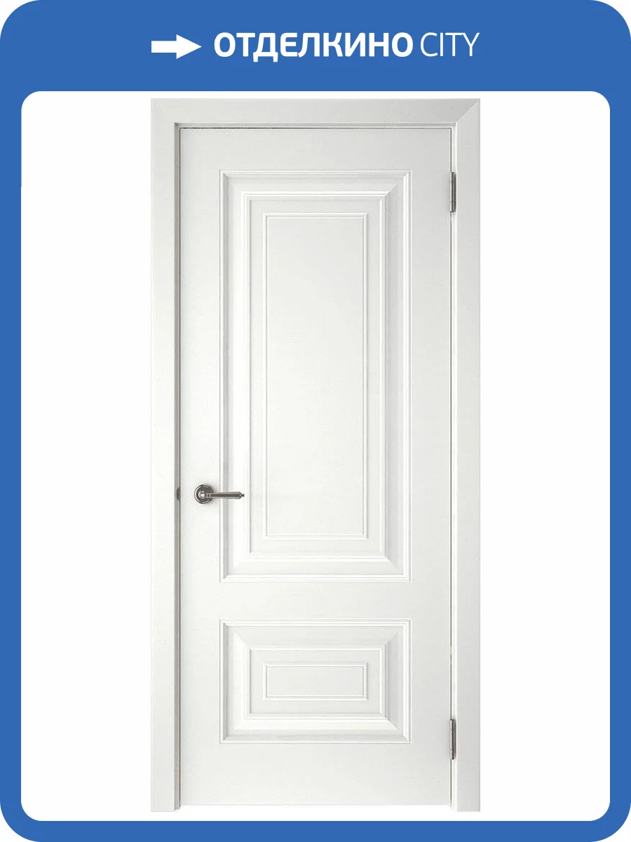 Межкомнатная дверь эмаль Текона СМАЛЬТА-46, глухая, белый 900x2000 фото 2