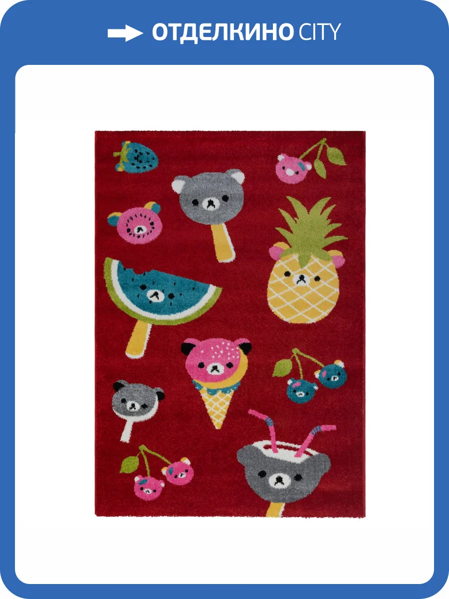 Ковер Color C463A Red/Red 0.8x1.5 м фото 2