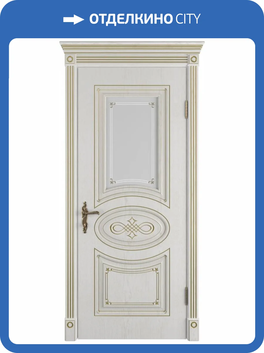 Межкомнатная дверь Владимирская Фабрика Дверей Bianca Bianco Classic PG стекло Art Cloud 800x2000 фото 2