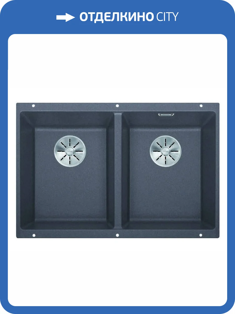 Мойка кухонная Blanco Subline 350/350-U 523575 темная скала фото 6