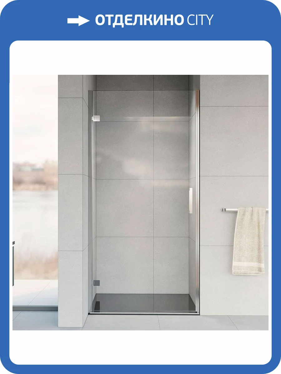 Душевая дверь в нишу Vincea Flex VDP-1F900CL 90 см, хром, стекло прозрачное фото 8