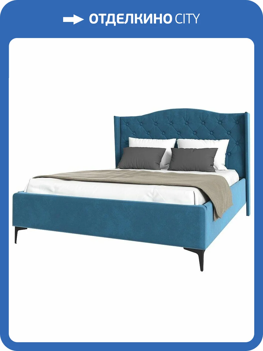 Кровать 1800х2000 НК-Мебель Tango 72306807 Синий 135x201x220.5 фото 2